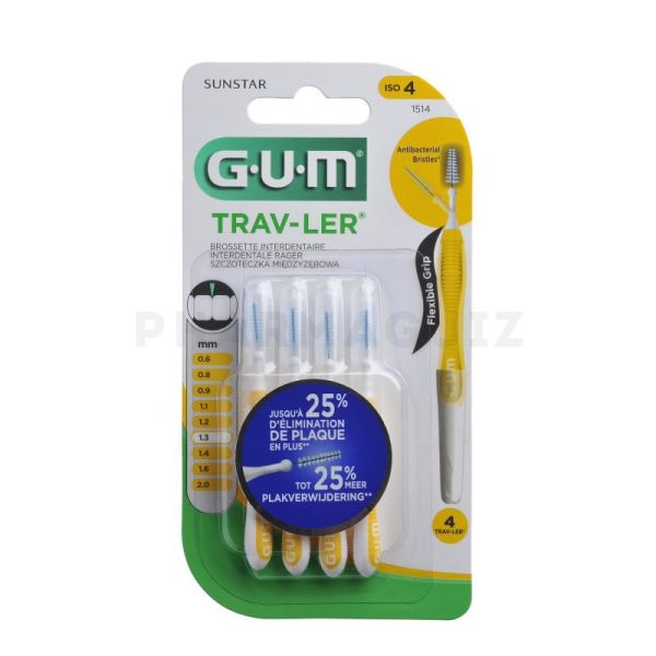 Butler Gum Trav-Ler brossette interdentaire 1,3 mm 4 brossettes