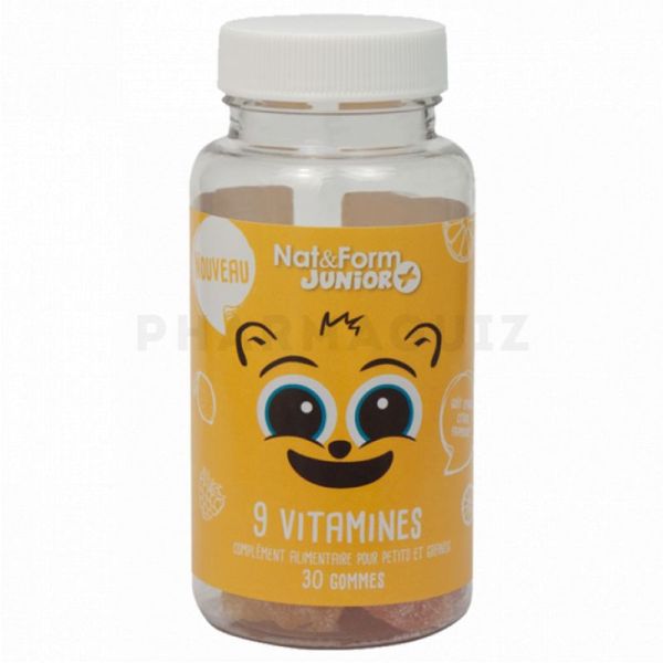 Nat&form Junior  Vitames Boite de 30 gommes