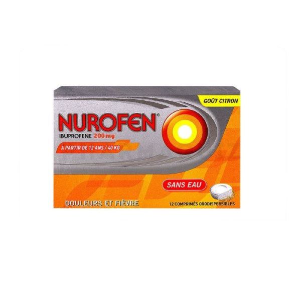 Nurofen 200 mg citron 12 comprimés orodispersibles