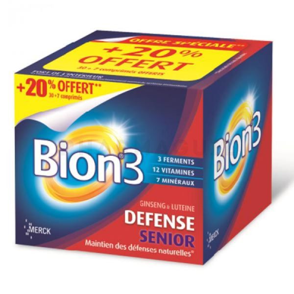 Bion 3 Defense Senior comprimes boites de 30 + 7 offerts
