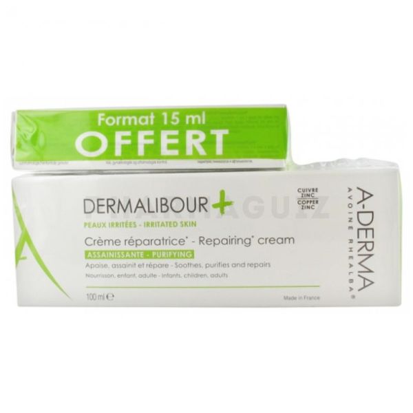 Aderma Dermalibour+ Crème Réparatrice 100 ml + Format 15 ml Offert