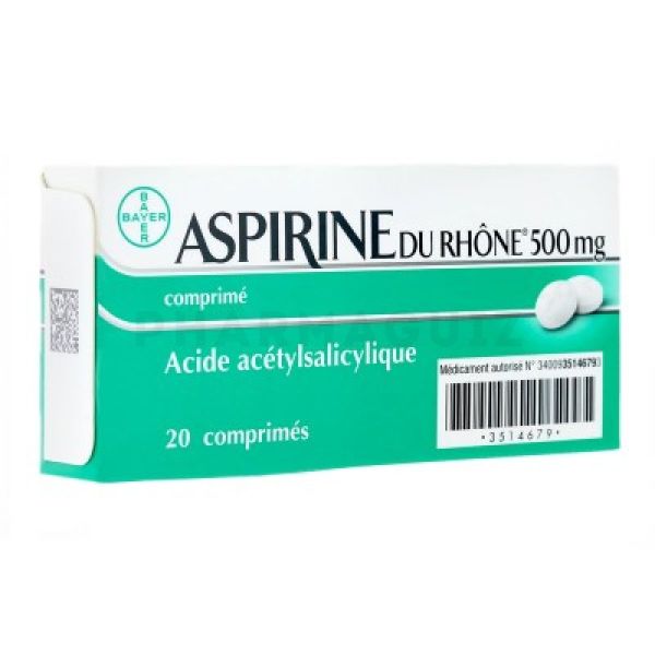 Aspirine du Rhône 500 mg 20 comprimés
