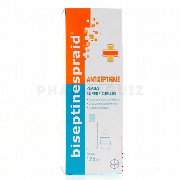 Biseptinespraid, solution pour application cutanée, flacon de 125 ml