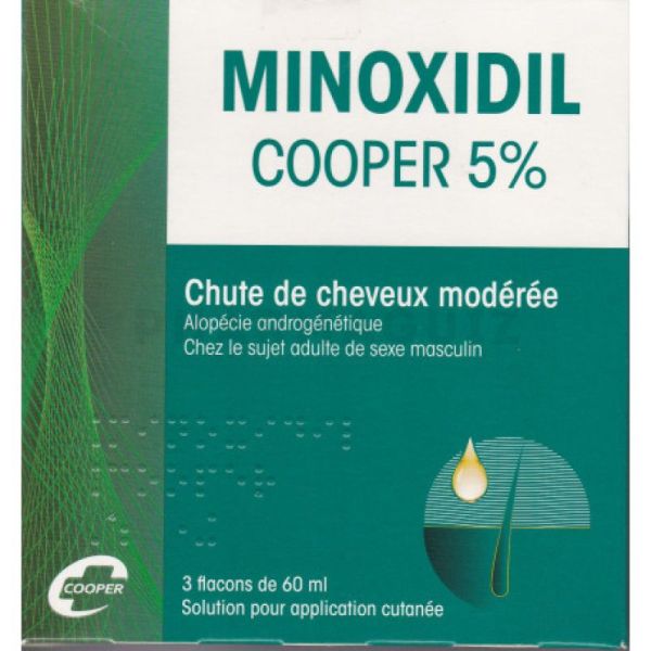 Minoxidil 5% Cooper 3 flacons de 60 ml