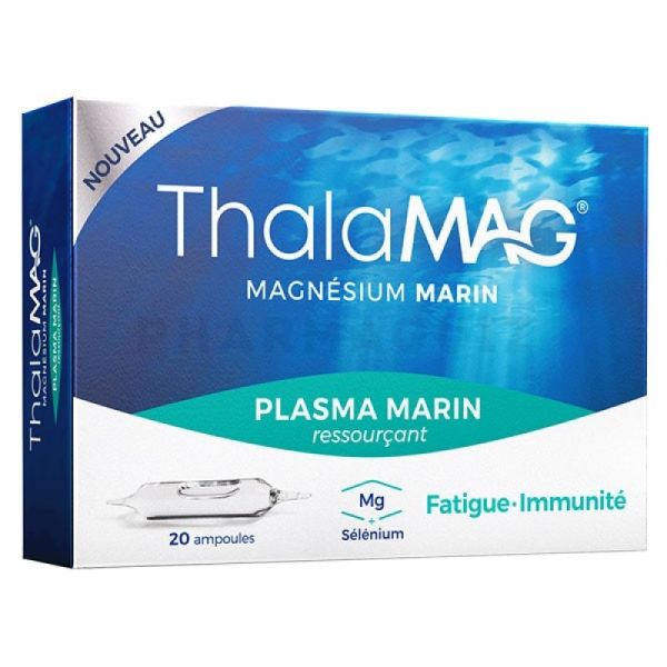 Thalamag Plasma marin fatigue immunité 20 ampoules