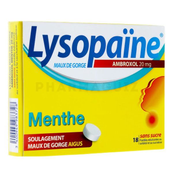 Lysopaine ambroxol menthe past 18