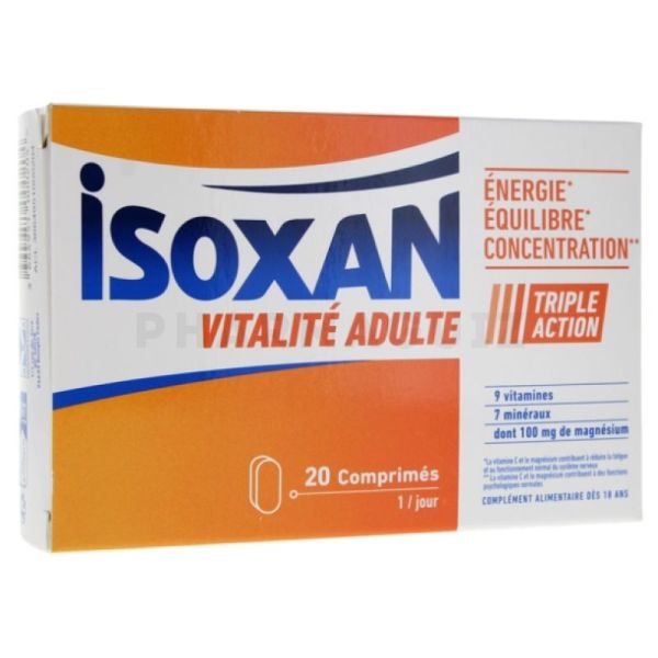 Isoxan Vitalite Adulte 20 comprimés