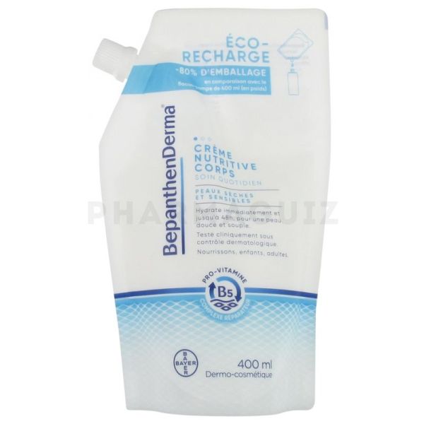 Bepanthen Derma Crème Nutritive Corps Éco-Recharge 400 ml