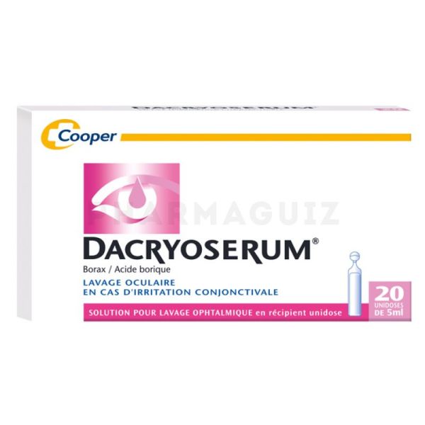 Dacryoserum lavage oculaire 20 unidoses