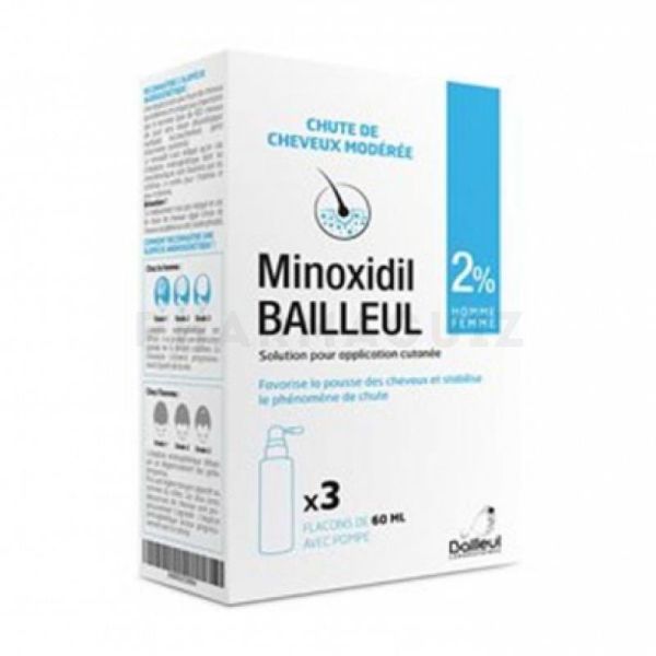 Minoxidil 2% solution 3 x 60 ml