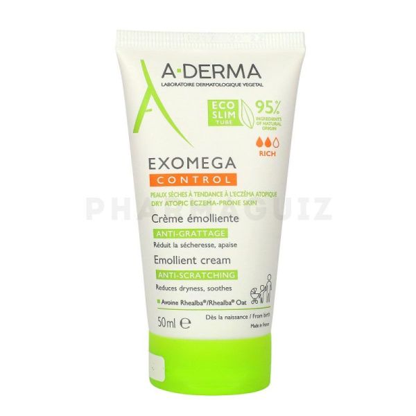 A-DERMA Exomega Control Crème Émolliente Anti-Grattage 50 ml