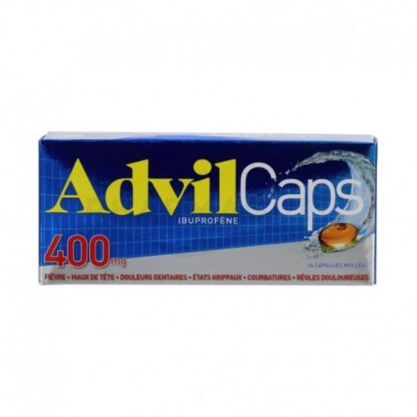 Advilcaps 400 mg, capsule molle, boîte de 14