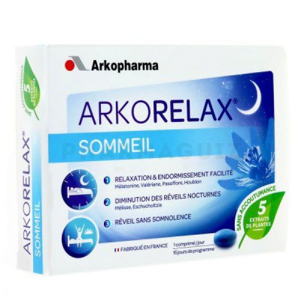 Arkorelax sommeil 15 comprimés