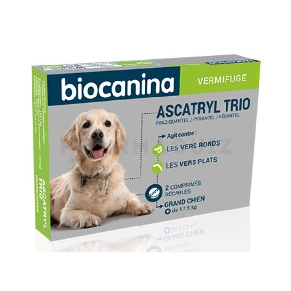 Biocanina Ascatryl Trio grand chien 2 comprimés