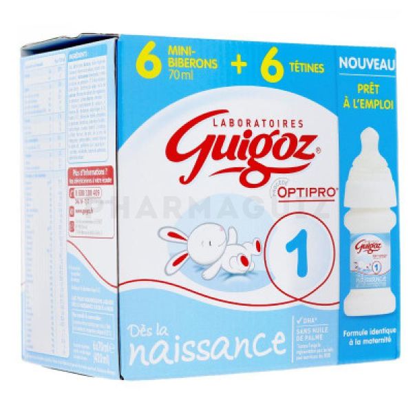 Guigoz lait 1er âge liquide 6x70ml