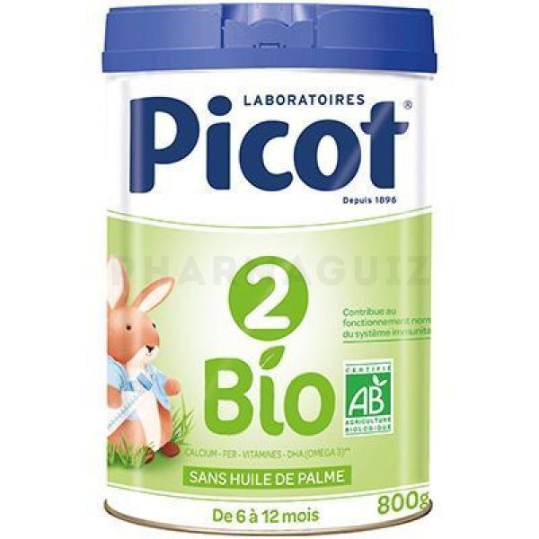 Picot 2 lait 2ème âge Bio 800 g