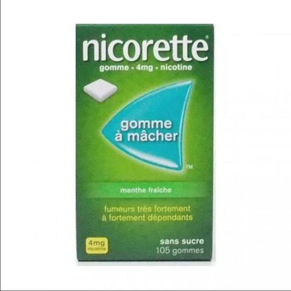 Nicorette 4 mg menthe glaciale 105 gommes