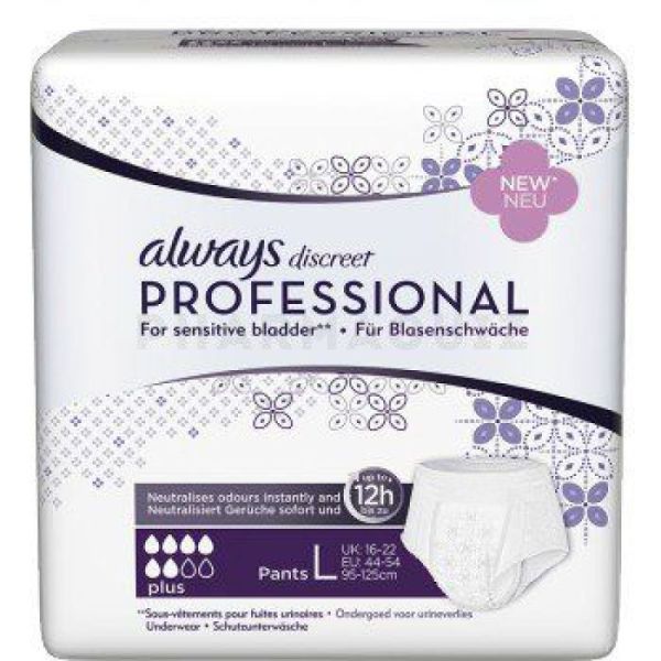 Always Discreet Professional Plus Taille M 14 Protections Incontinence