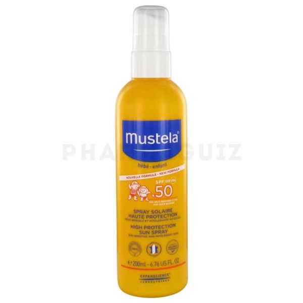 Mustela solaire SPF50 spray haute protection 200 ml