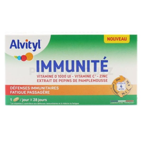 ALVITYL Immunité vitamine D 1000UI fatigue passagère 28 comprimés