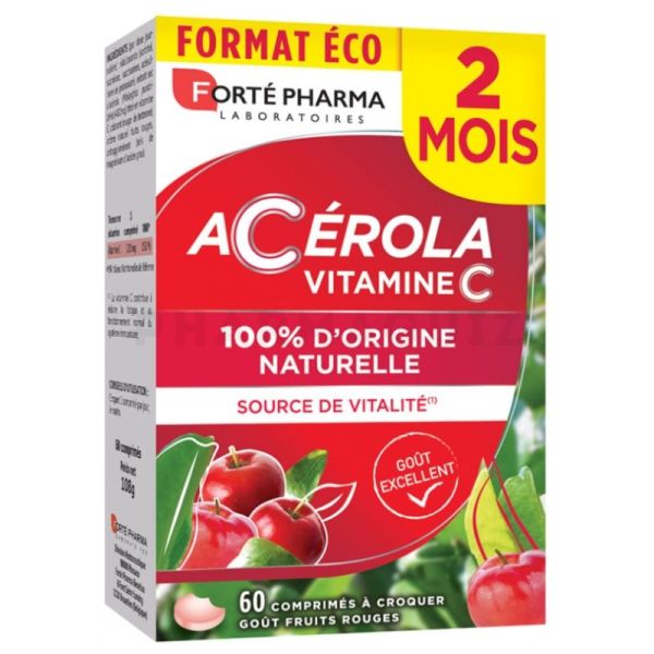 Energie Acerola Fruits Rouges (60cprs A Croquer)