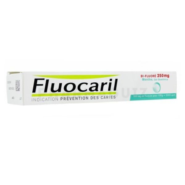 Fluocaril bi-fluoré gel dentifrice menthe 250 mg 75 ml