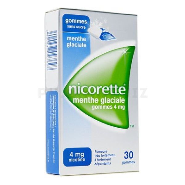 Nicorette 4 mg menthe glaciale 30 gommes