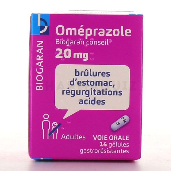 Biogaran Omeprazole 20 mg 14 gélules