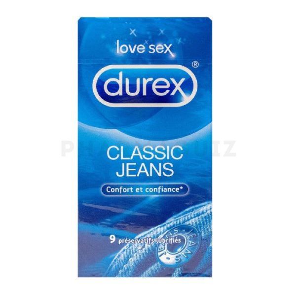 Durex Classic Jeans 9 préservatifs lubrifiés