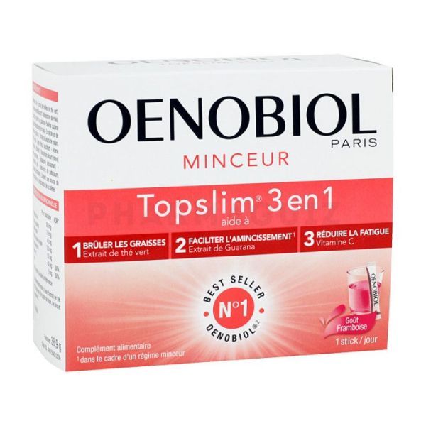 Oenobiol Minceur Topslim 3 en 1 framboise 14 sticks