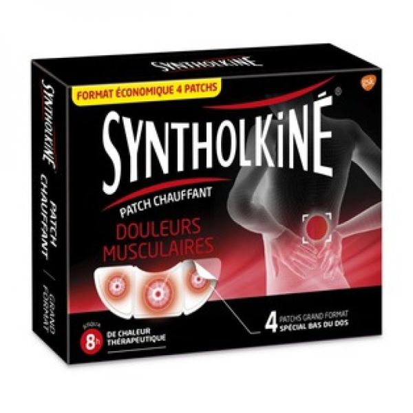 Syntholkiné patch chauffant grand format 4 patchs