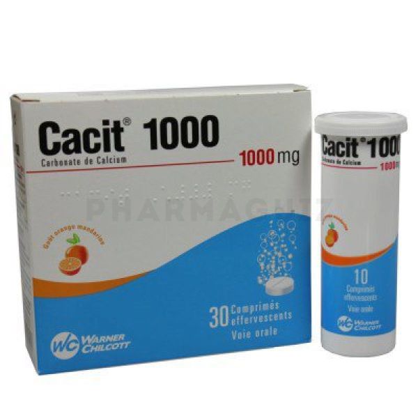 Cacit 1000 mg 30 comprimés effervescents