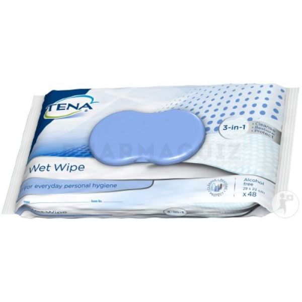 Tena Wet Wipe 3en1 Lingettes (48)
