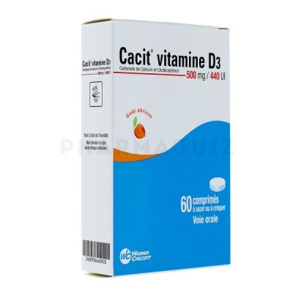 Cacit Vitamine D3 500 mg 60 comprimés