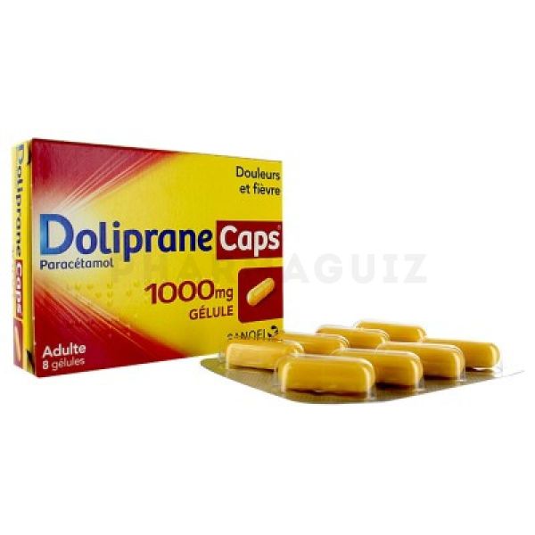 Doliprane Caps 1000 mg 8 gélules