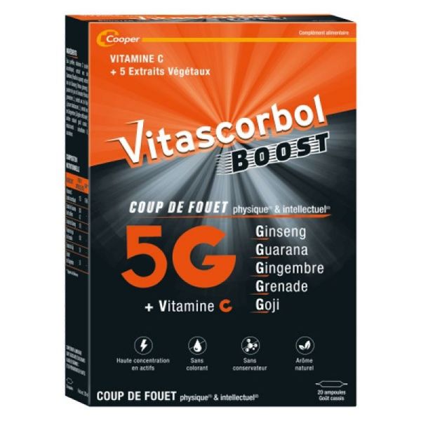 COOPER Vitascorbol Boost 5G vitamine C 20 ampoules