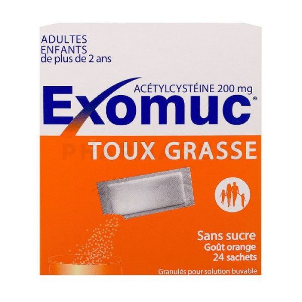 Exomuc 200 mg granulés 24 sachets