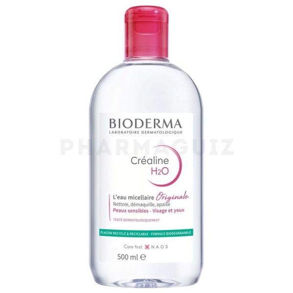 BIODERMA Créaline H2O eau micellaire sans parfum peau sensible 500ml