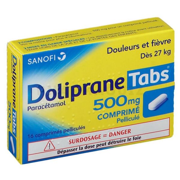 Doliprane Tabs 500 mg 16 comprimés