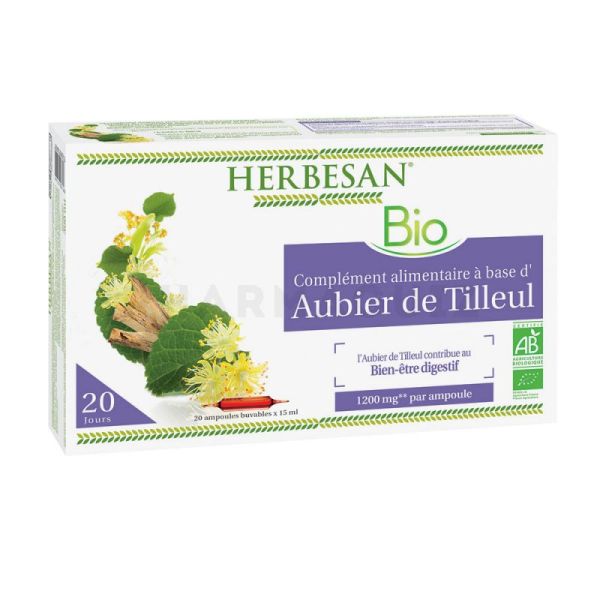 Herbesan Bio Aubier De Tilleul (20ampoules)