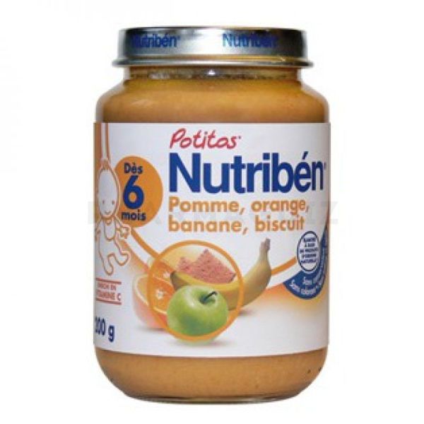 Nutriben Potitos “Pomme, orange, banane, biscuit” 200g