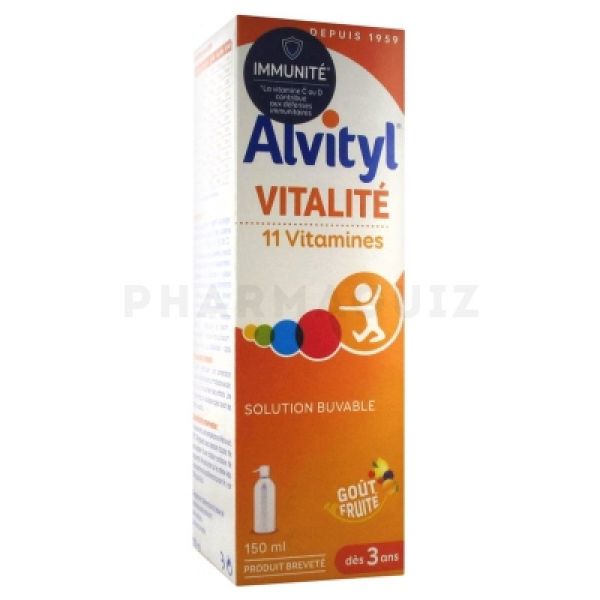 Alvityl forme equilibre vitalité solution multivitaminée 150 ml