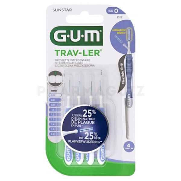 Butler Gum Trav-Ler brossette interdentaire 0,6 mm 4 brossettes