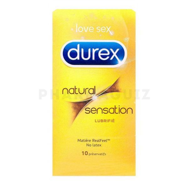 Durex Natural Sensation lubrifié 10 préservatifs