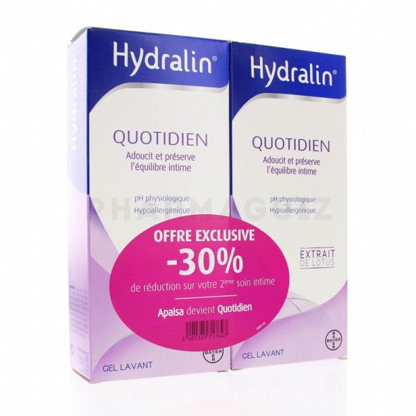 Hydralin Quotidien Gel Lavant (2x400ml)