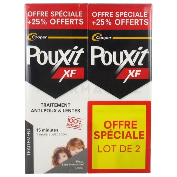 Pouxit XF Traitement Anti-Poux & Lentes Lot de 2 x 250 ml