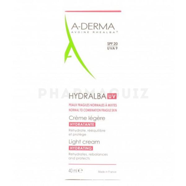 ADERMA HYDRALBA Crème hydratante UV légère 40ml