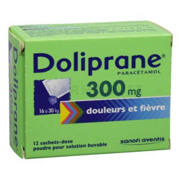 Doliprane 300 mg poudre 12 sachets