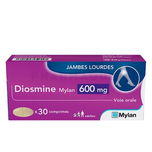 Diosmine mylan 600 mg, comprimé, boîte de 30