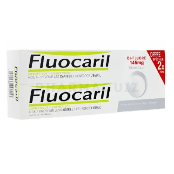 Fluocaril bi-fluoré dentifrice Blancheur 145 mg 2x75ml